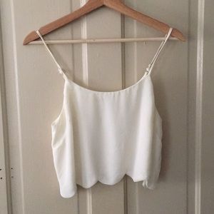 LA Hearts Scallop Top